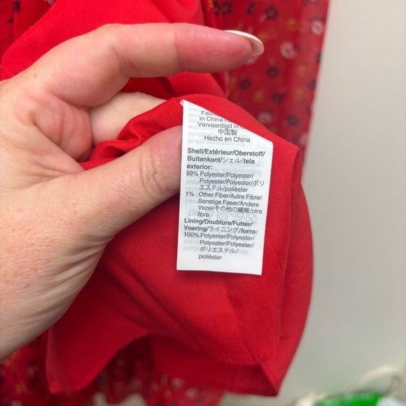 Madewell Ruffle Strap Wrap Dress Metallic Striped Praire Posies - Picture 12 of 15